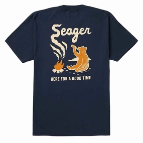 Seager Smokey T-Shirt - Navy Tickets Online Shopping