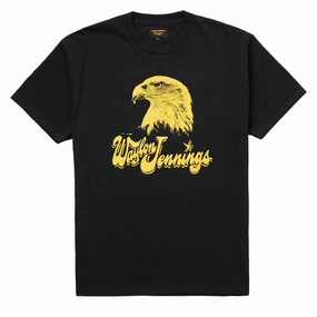 Seager x Waylon Jennings Eagle T-Shirt - Vintage Black Basketball Cards Backpacks