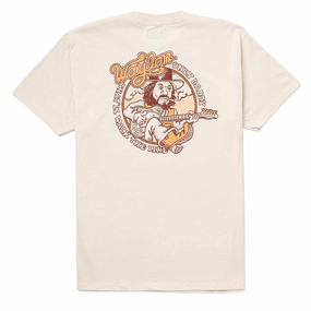 Seager x Waylon Jennings Walk The Line T-Shirt - Vintage White Affordable Fashion Newspapers