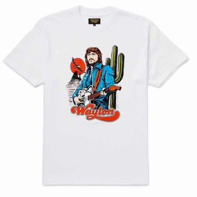 Seager x Waylon Jennings Waylon T-Shirt - White Bags Travel Guides