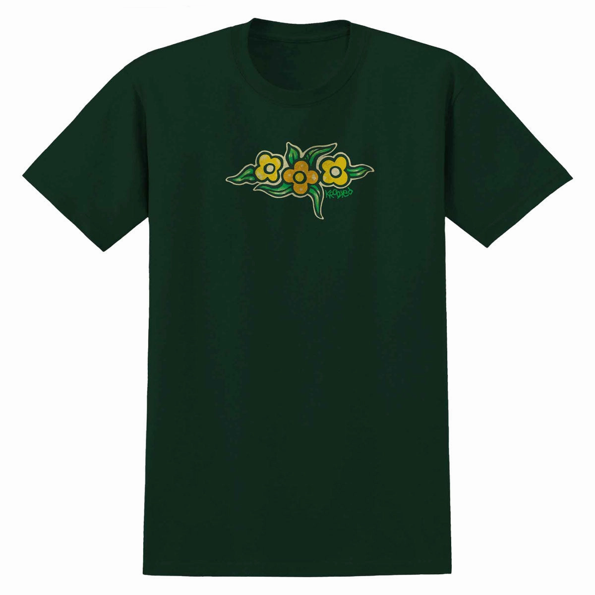 Seasonal Trends Krooked Flowers T-Shirt - Forest Vitamins