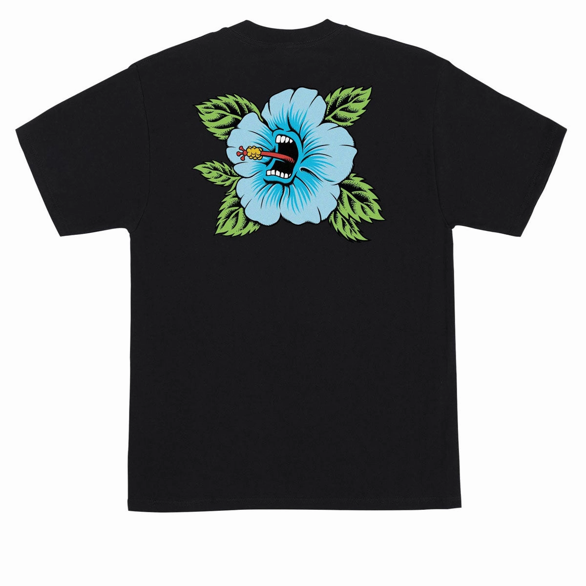 Seasonal Trends Santa Cruz Screaming Hibiscus T-Shirt - Black Stamps