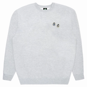Seasonal Trends Violet Mickey Loves Minnie Crew Sweatshirt - Grey Recycled Fabrics