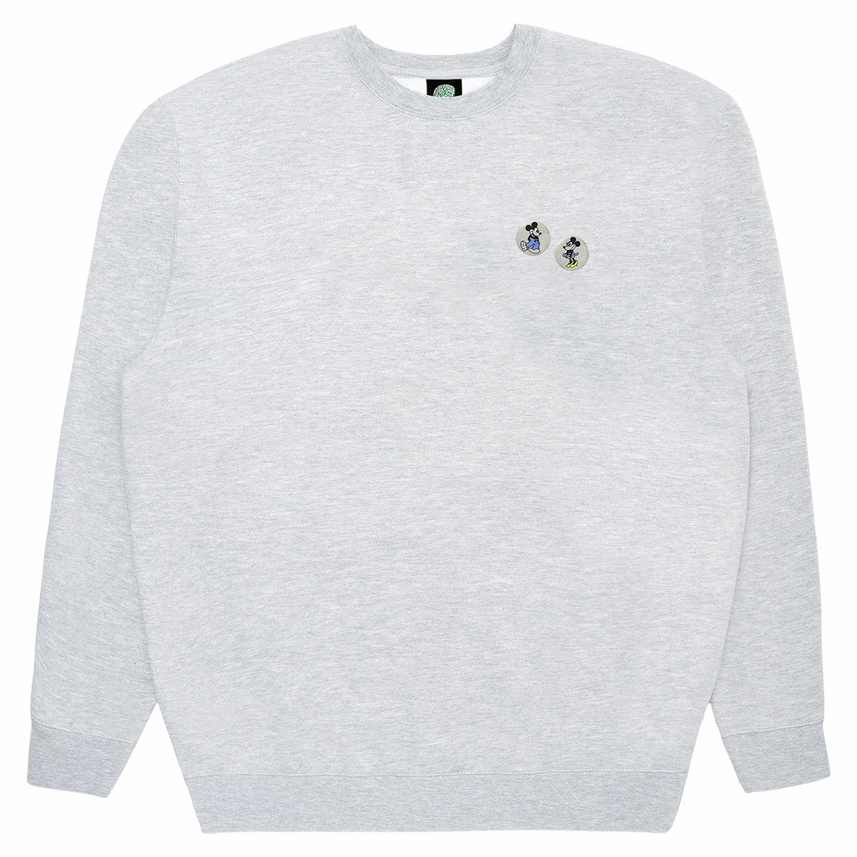 Seasonal Trends Violet Mickey Loves Minnie Crew Sweatshirt - Grey Recycled Fabrics