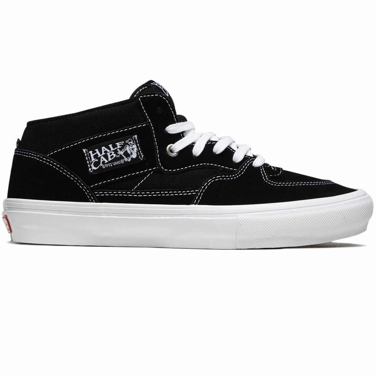 Seeds Vans Skate Half Cab Shoes - Black/White Denim Basics