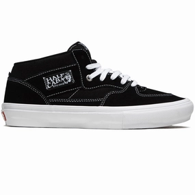 Seeds Vans Skate Half Cab Shoes - Black/White Denim Basics