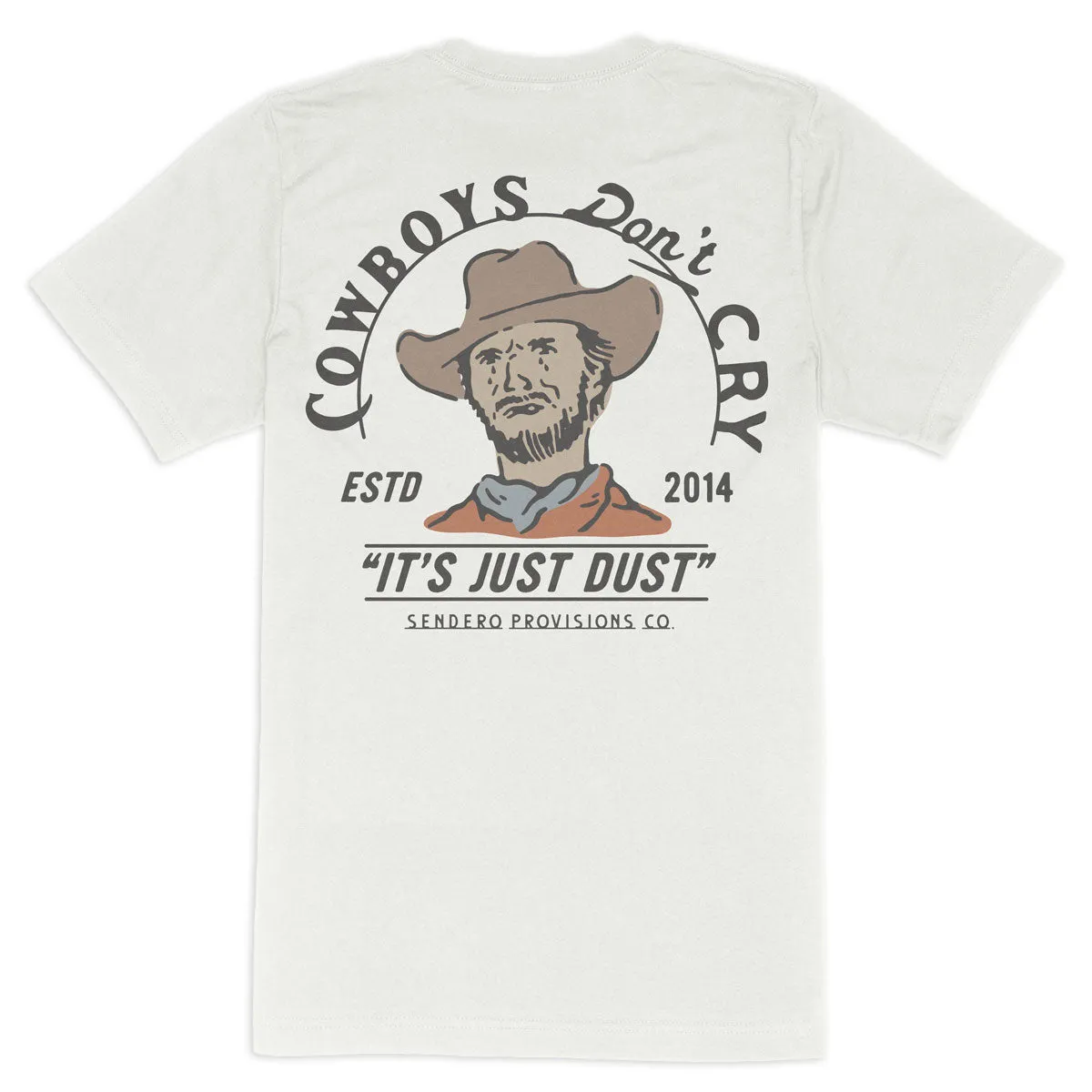Sendero Cowboys Don't Cry T-Shirt - Vintage White Fitness Gear Video Games