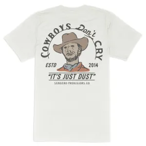 Sendero Cowboys Don't Cry T-Shirt - Vintage White Fitness Gear Video Games
