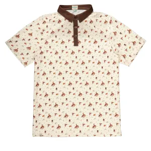 Sendero High Noon Performance Polo Shirt - Bronc Rider Vegetarian Printed Apparel