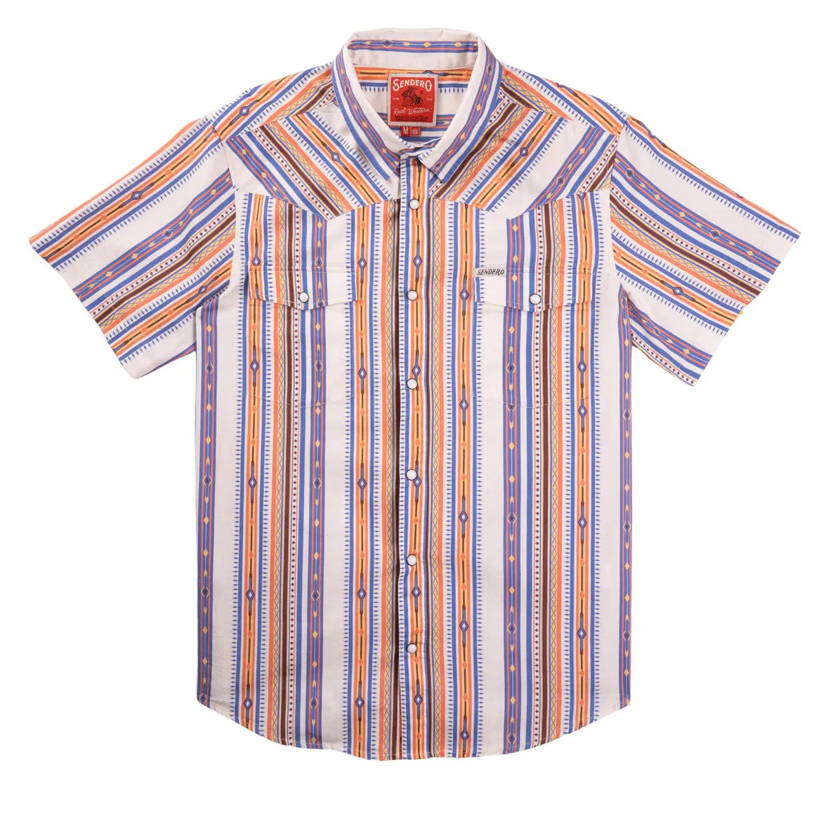 Sendero Serape Pearl Snap Shirt - Cobalt Southwest Stripe Women's Grooming PPE