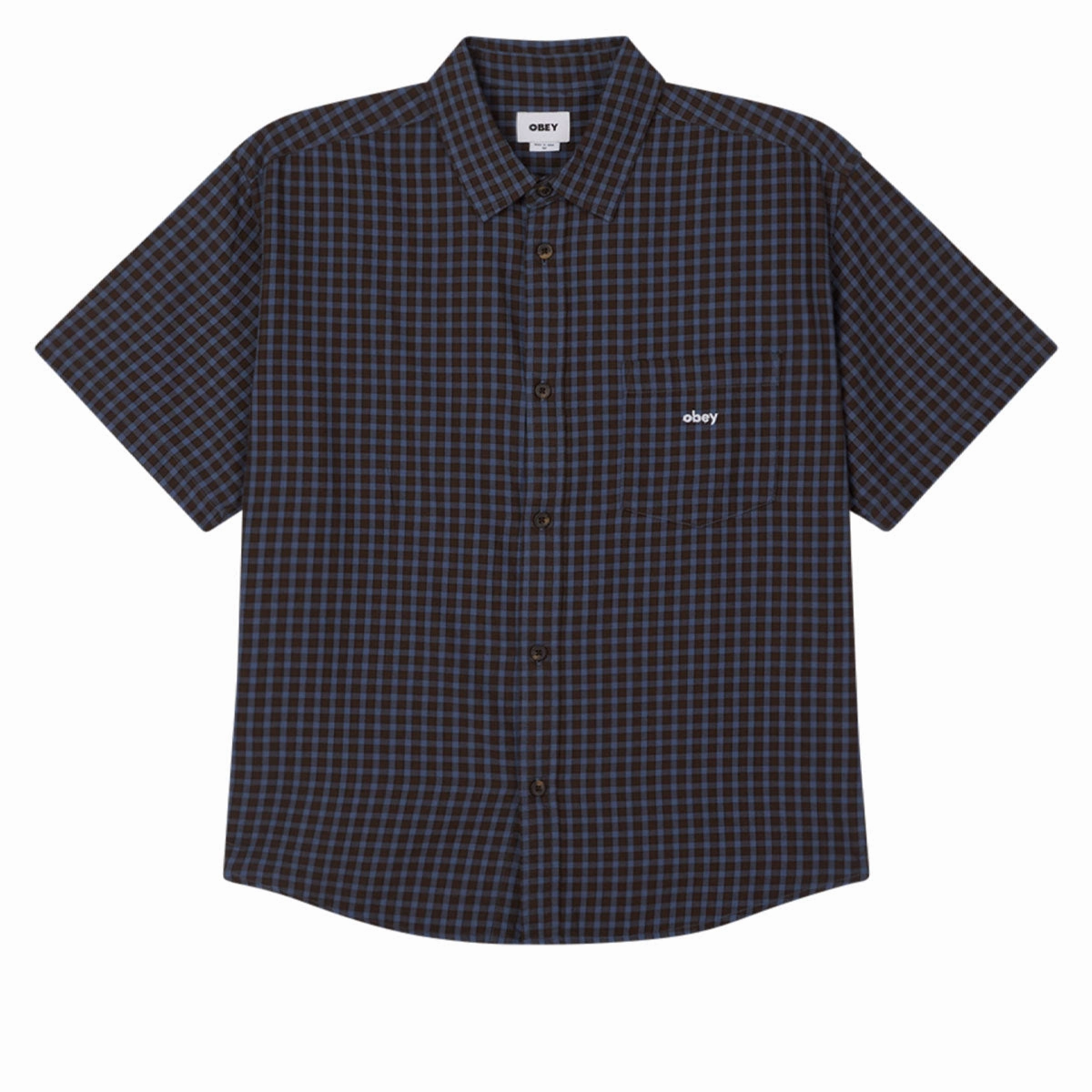 Shampoo Obey Bigwig Proof Woven Shirt - Dull Blue Multi Flights