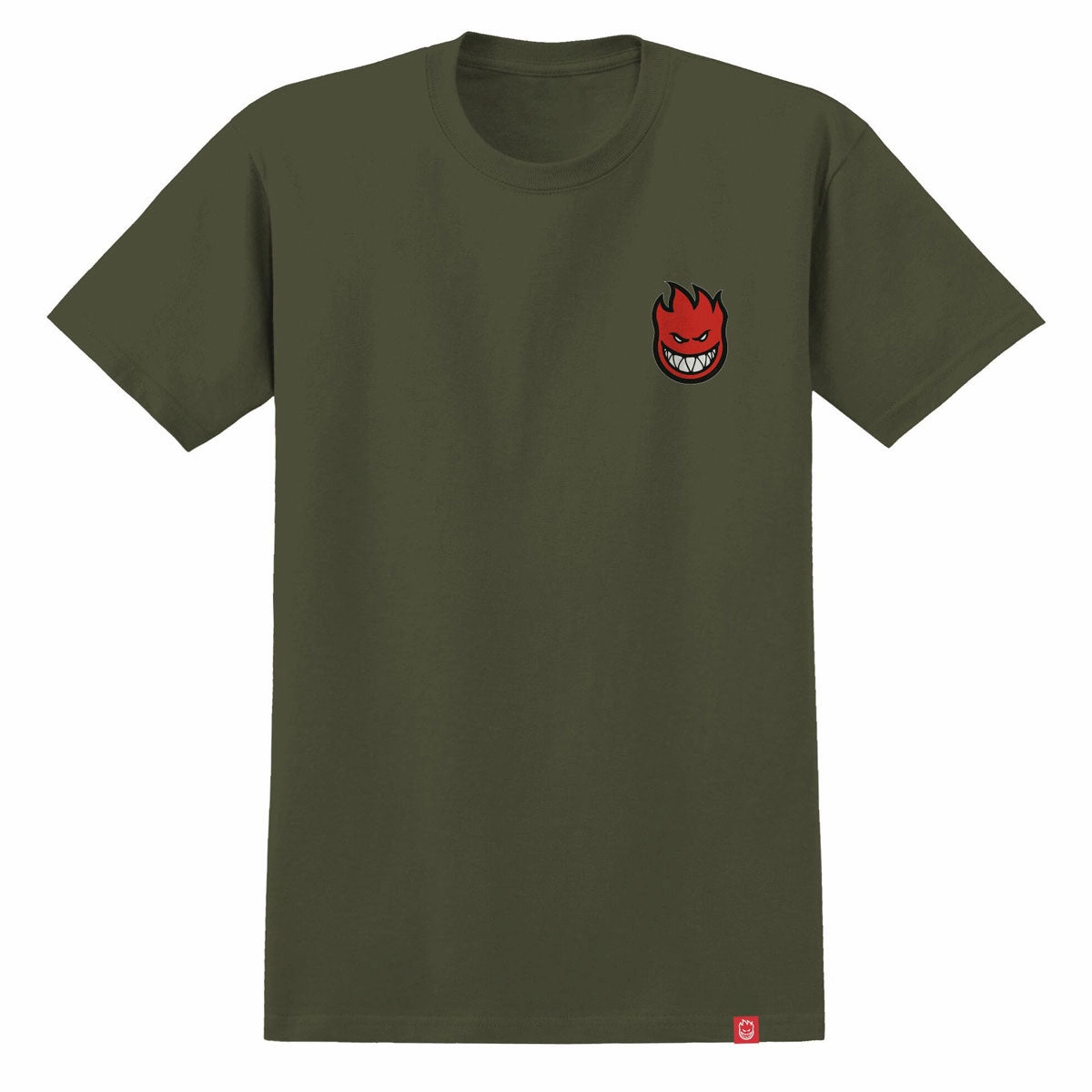 Shampoo Spitfire Lil Bighead Fill T-Shirt - Military Green/Red/Black/White Print Music