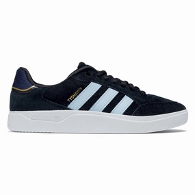 Shop Now Adidas Tyshawn Low Shoes - Core Black/Clear Sky/Navy Streetwear