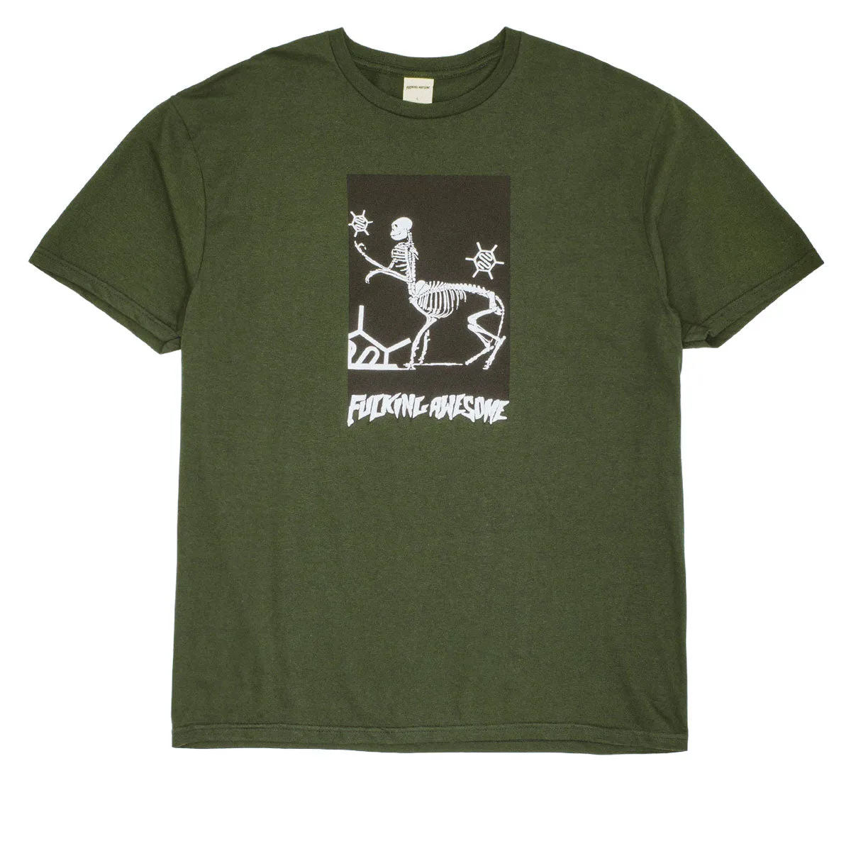 Silk Fabric Fucking Awesome Centaur T-Shirt - Forest Green Sweaters