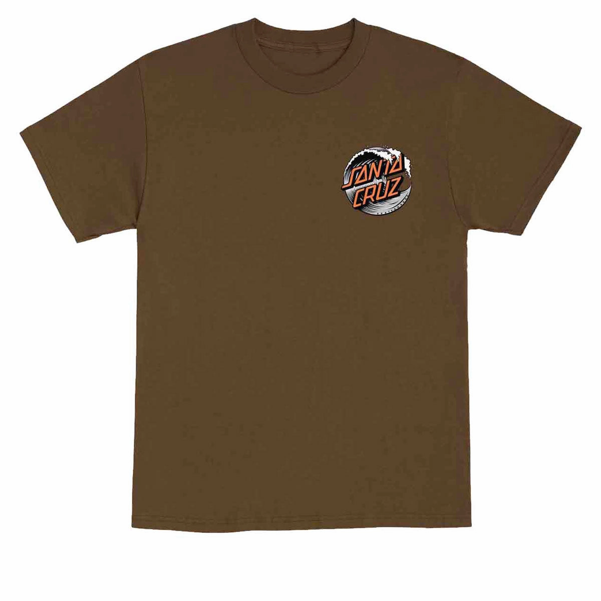 Size-Inclusive Santa Cruz Wave Dot T-Shirt - Dark Chocolate/Grey/Orange Caps