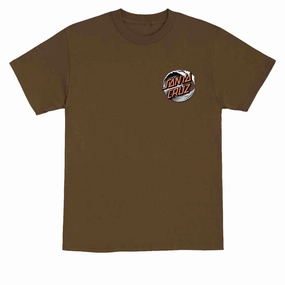 Size-Inclusive Santa Cruz Wave Dot T-Shirt - Dark Chocolate/Grey/Orange Caps
