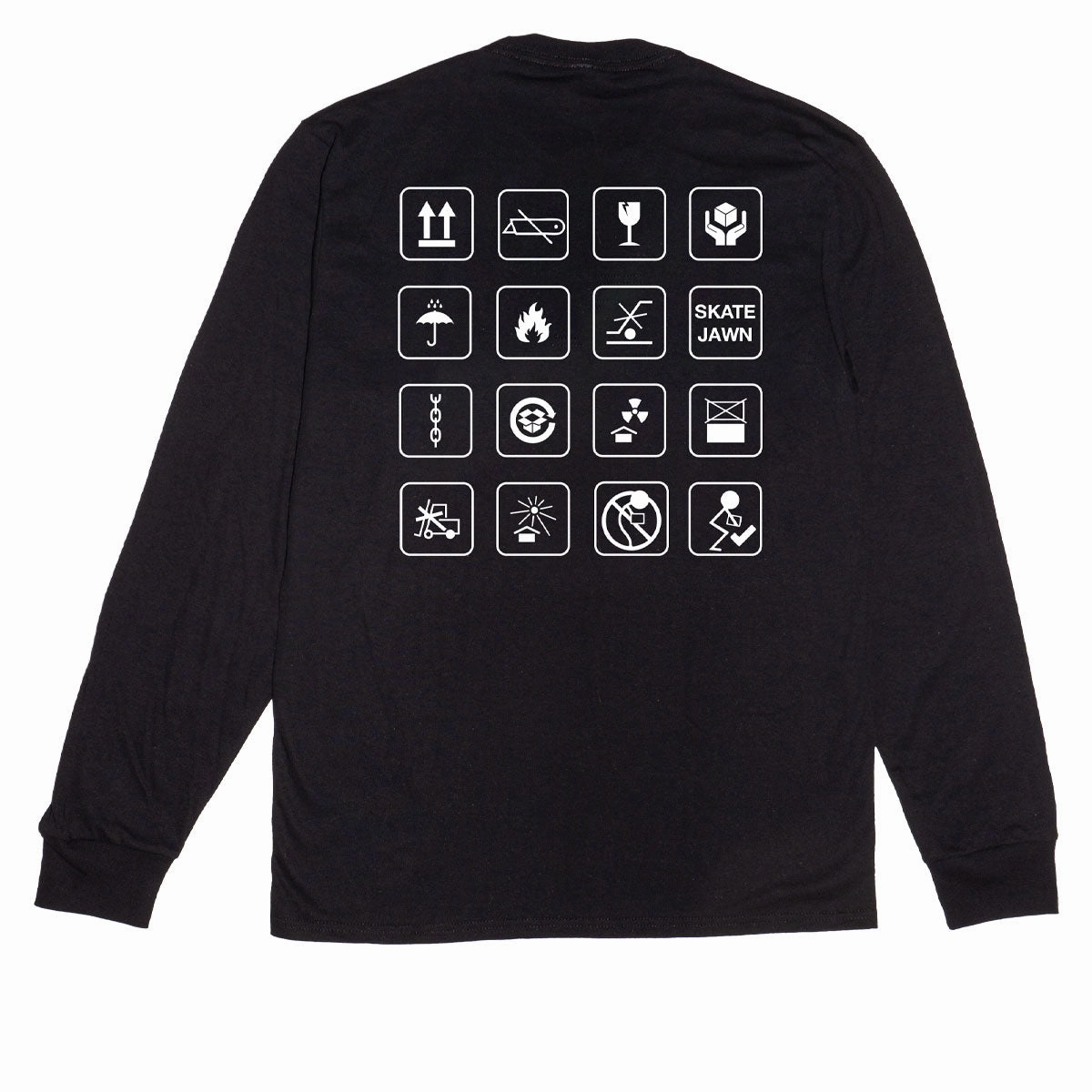 Skate Jawn Shipping Long Sleeve T-Shirt - Black Vacation Rentals Celebrity Items