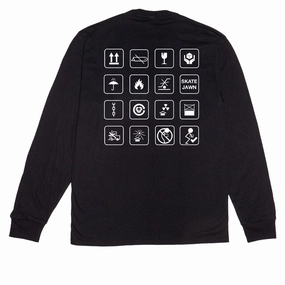 Skate Jawn Shipping Long Sleeve T-Shirt - Black Vacation Rentals Celebrity Items