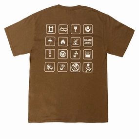 Skate Jawn Shipping T-Shirt - Brown Pool Supplies Scissors