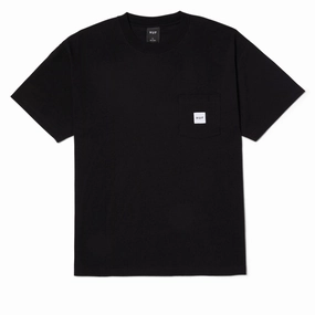 Skin Care HUF Set Box Logo Pocket T-Shirt - Black Health Foods