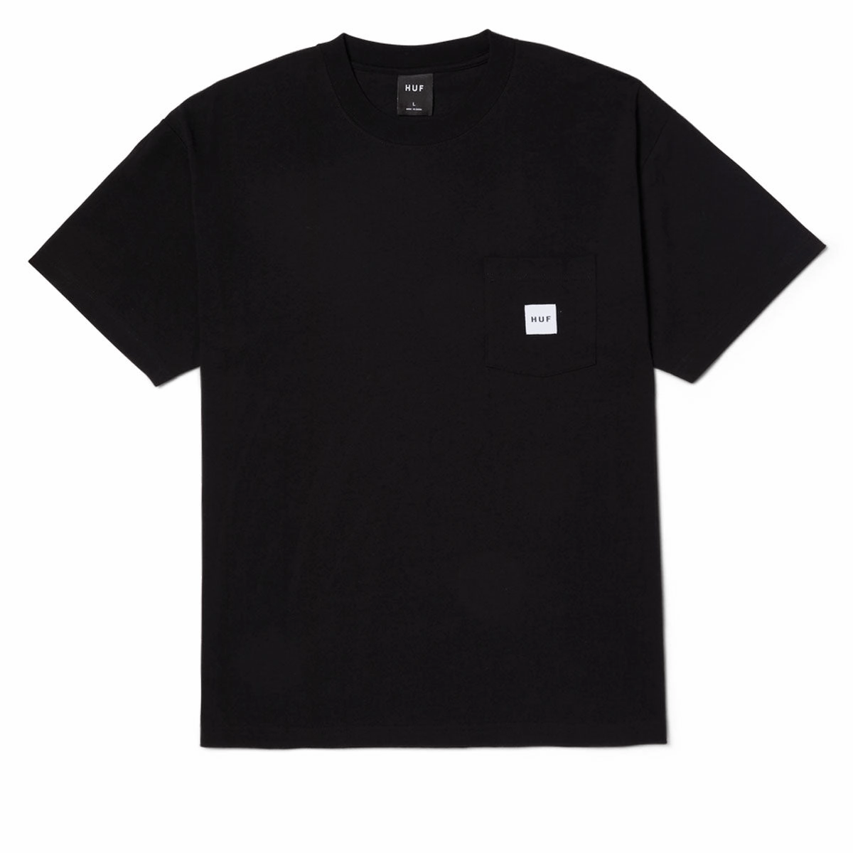 Skin Care HUF Set Box Logo Pocket T-Shirt - Black Health Foods