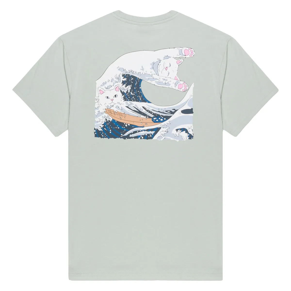 Skincare RIPNDIP Great Wave T-Shirt - Sage Grey Hair Extensions
