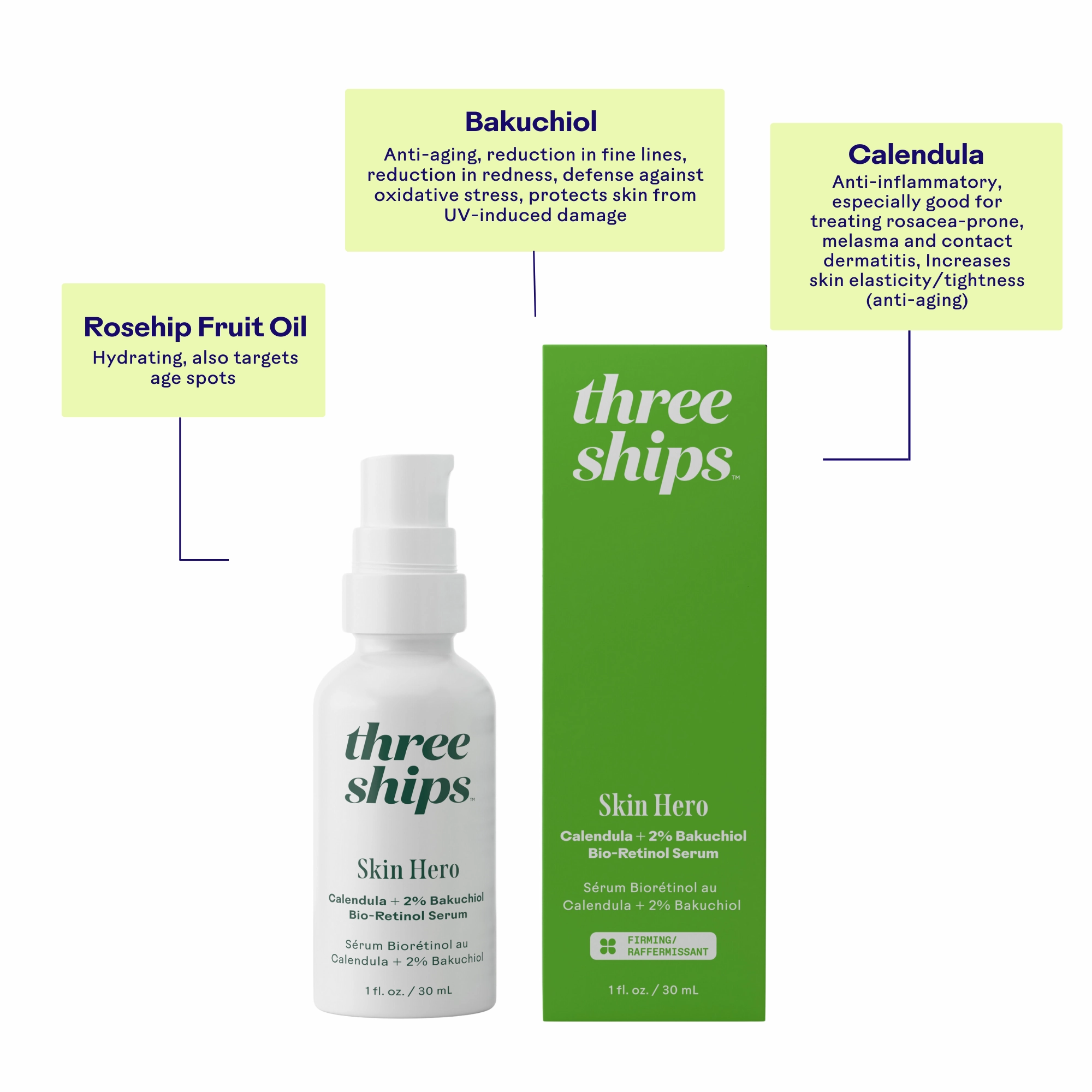 SkinHero? Calendula   2% Bakuchiol Bio-Retinol Serum