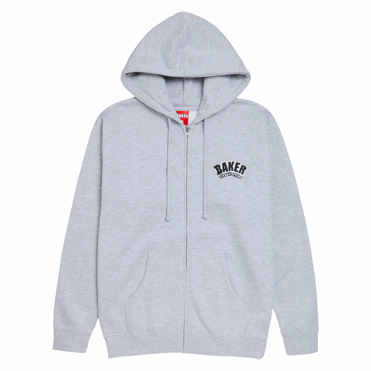 Snacks Baker Arch Logo Zip Up Hoodie - Heather Grey Retail