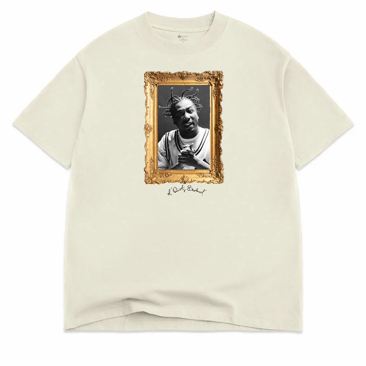 Socks Color Bars x ODB Portrait T-Shirt - Off White Ribbons