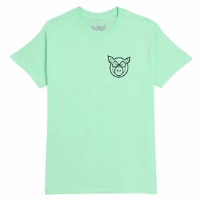 Socks Pig Head T-Shirt - Mint Camping Equipment