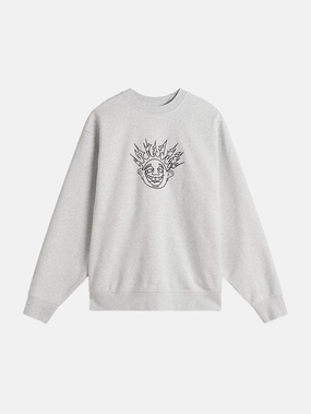 Travel Outfit Hill Stroll Skate Smile Spike Crew - Ash Heather
