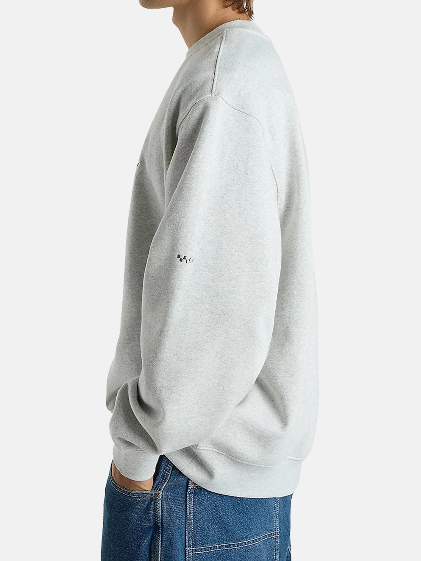 Soft Walk-In Step Layer Skate Smile Spike Crew - Ash Heather
