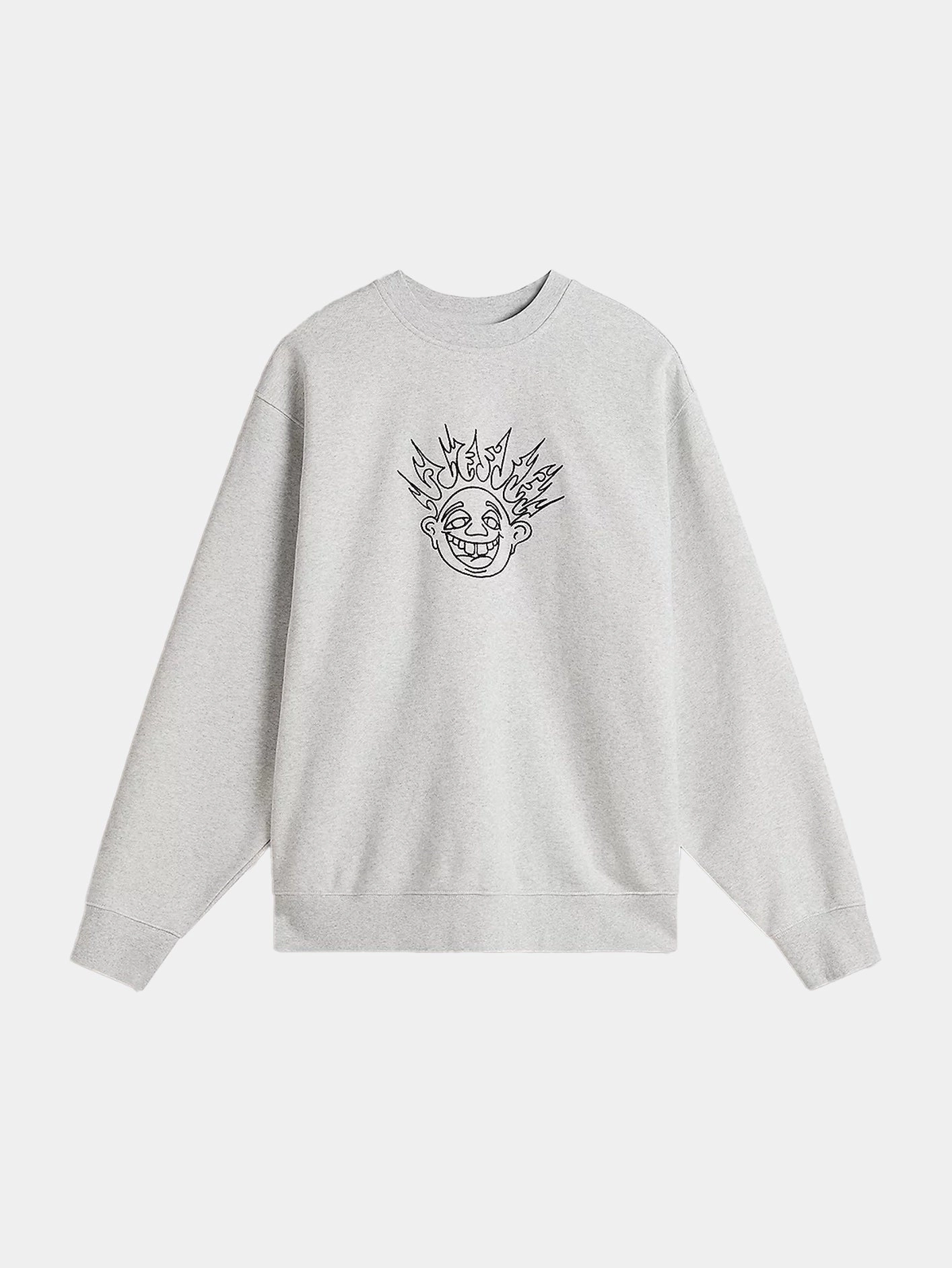 Travel Outfit Hill Stroll Skate Smile Spike Crew - Ash Heather
