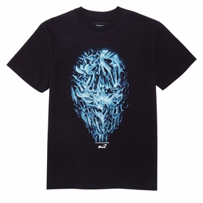 Souvenirs Snack Chrome Face T-Shirt - Black Chef Wear