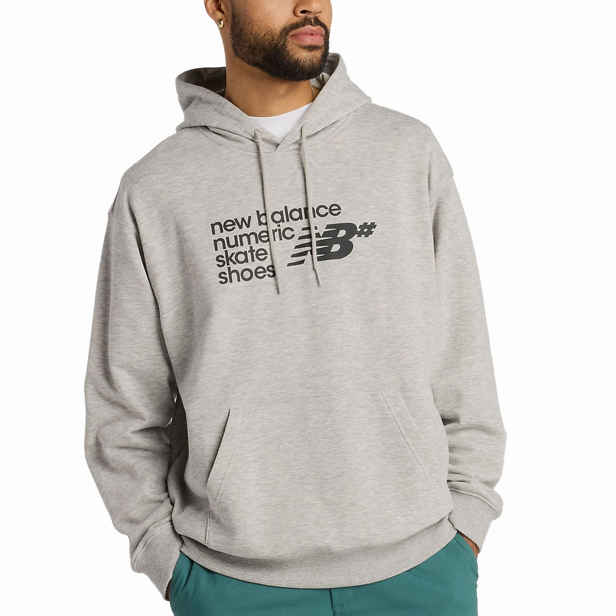 Spandex Stretch New Balance Numeric Logo Hoodie - Athletic Grey Collectibles