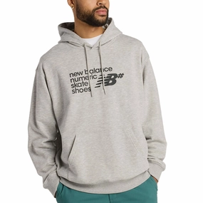 Spandex Stretch New Balance Numeric Logo Hoodie - Athletic Grey Collectibles