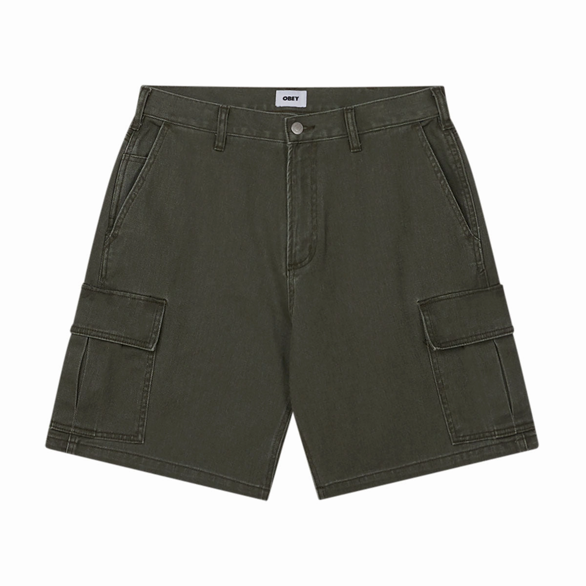 Spandex Stretch Obey Bigwig Baggy Denim Cargo Shorts - Faded Grape Leaf Rompers