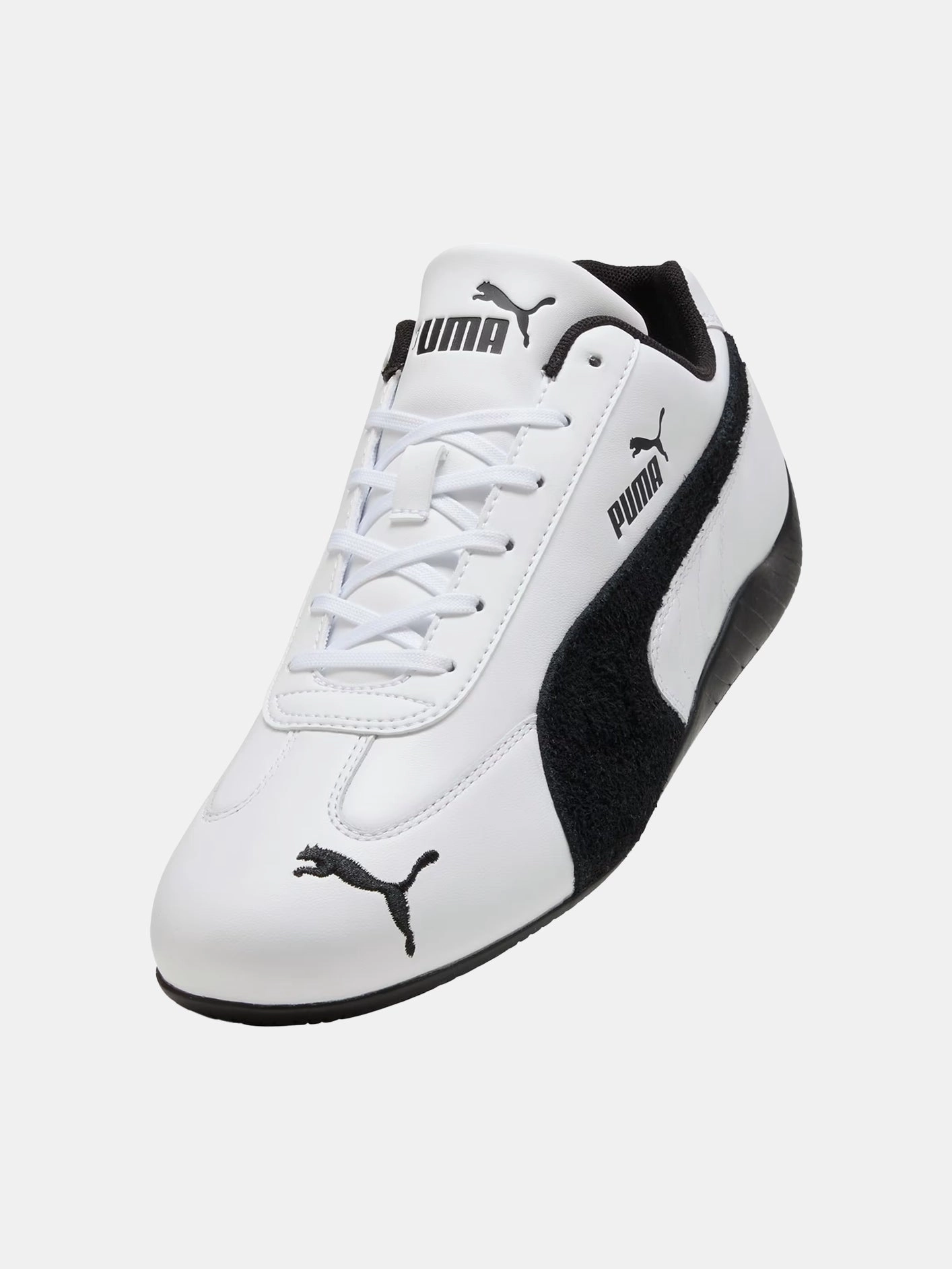 Speedcat Leather "White/Black" Travel Ready