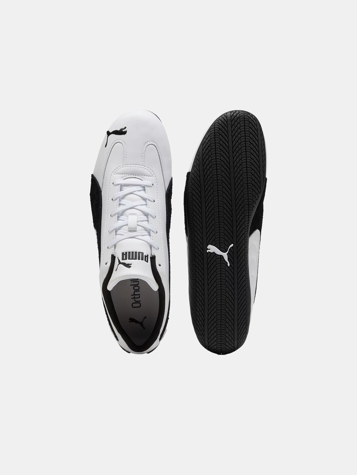 Speedcat Leather "White/Black" Travel Ready