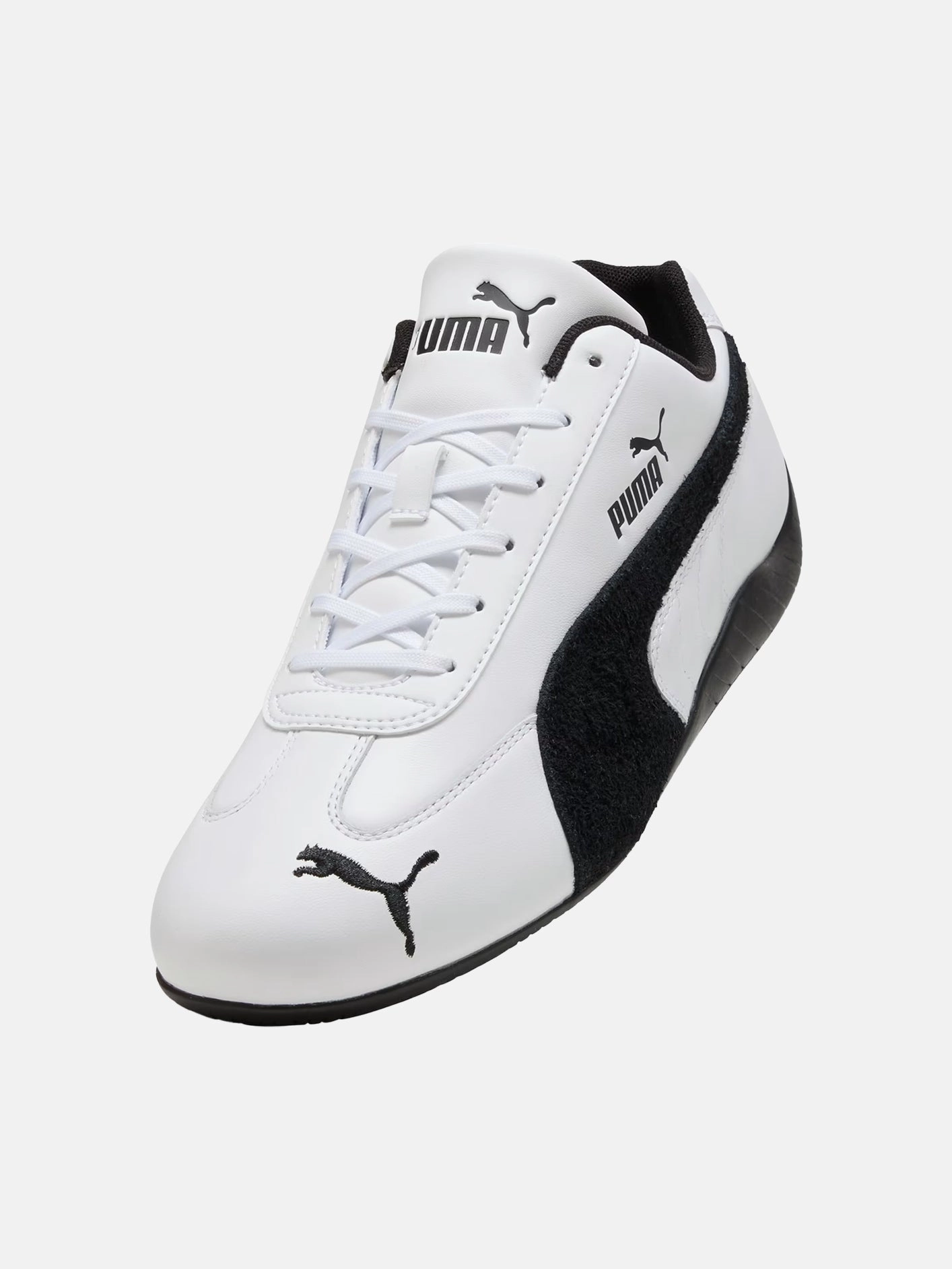 Speedcat Leather "White/Black" Travel Ready
