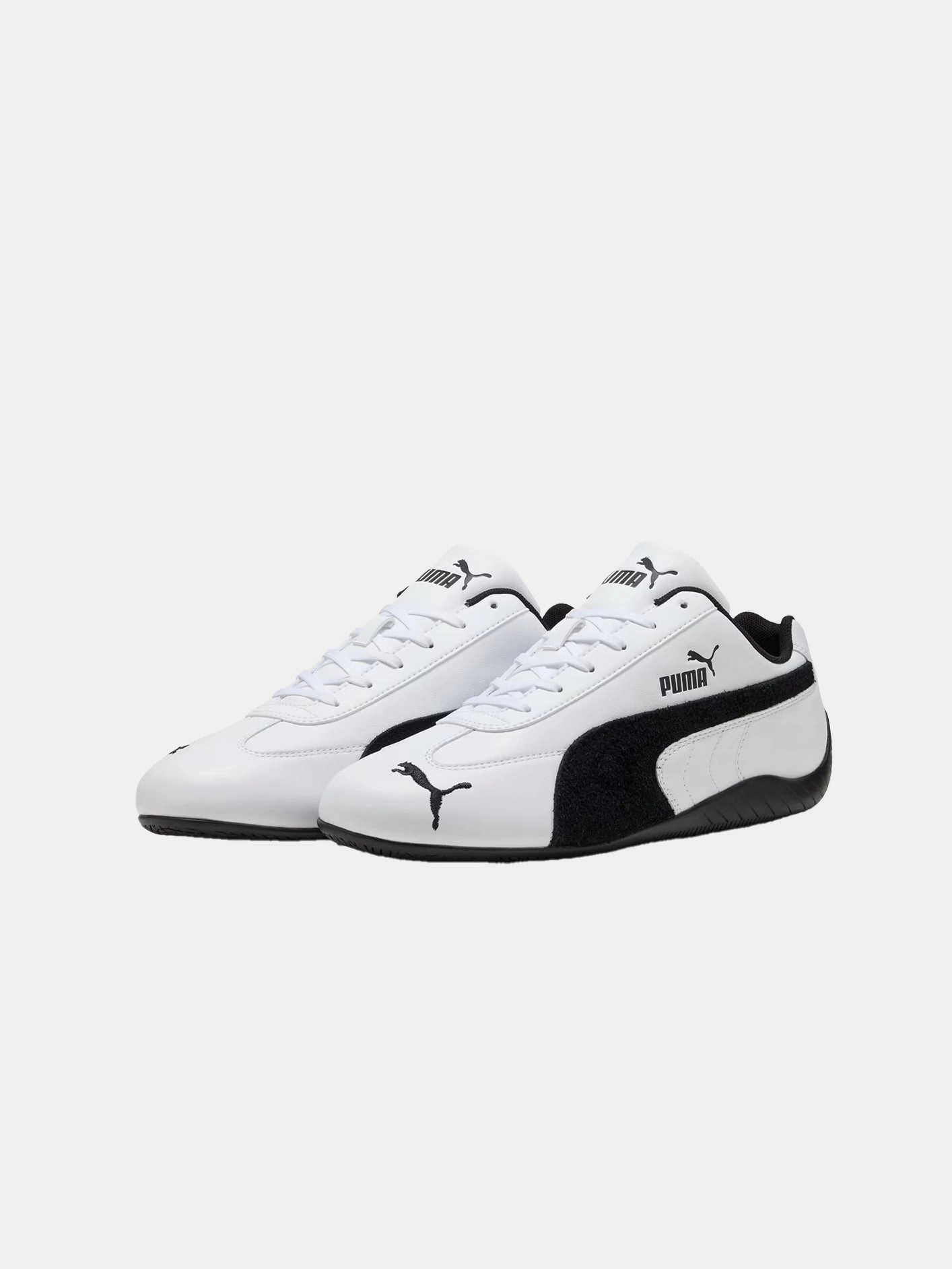 Speedcat Leather "White/Black" Travel Ready