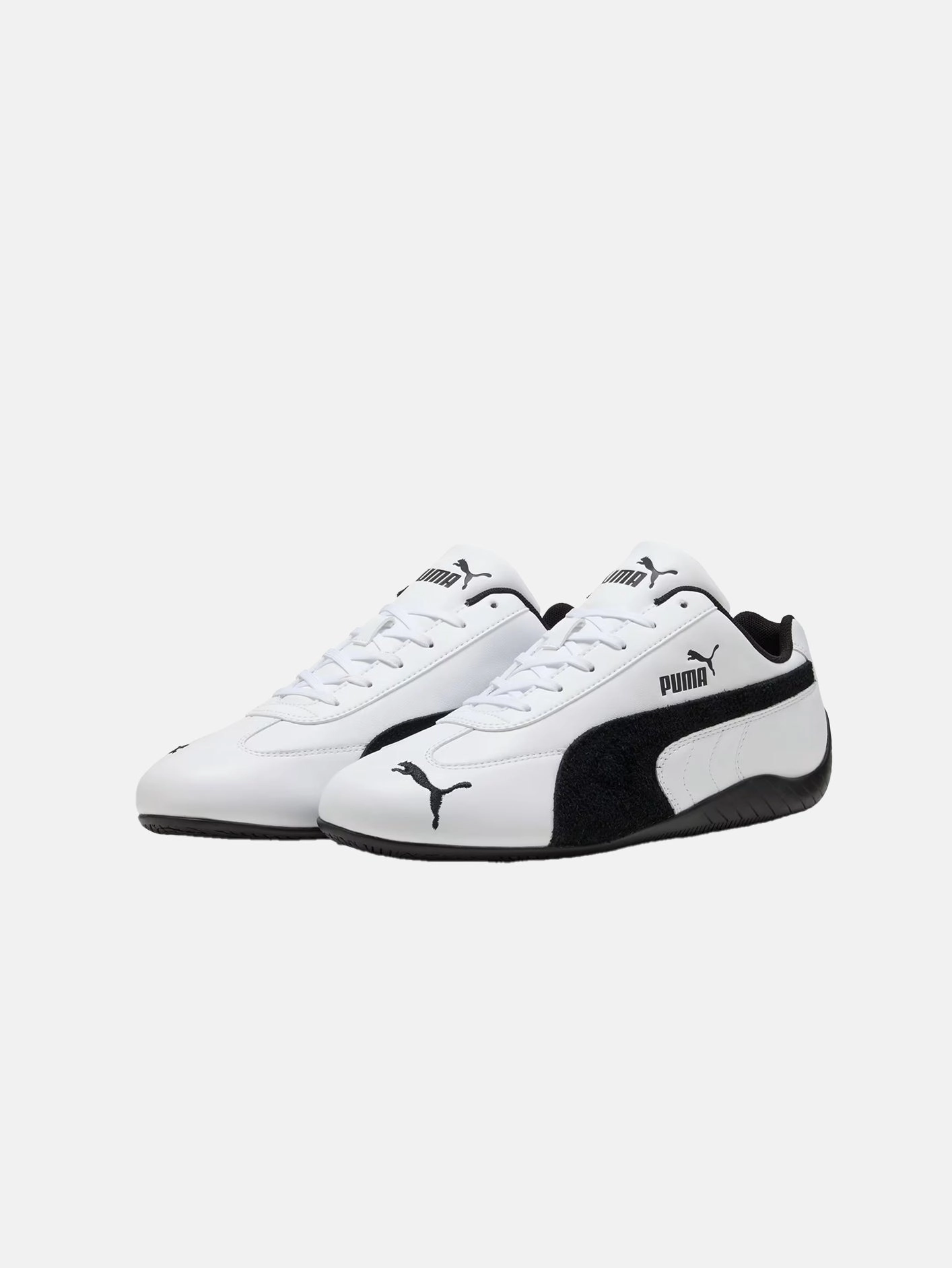 Speedcat Leather "White/Black" Travel Ready