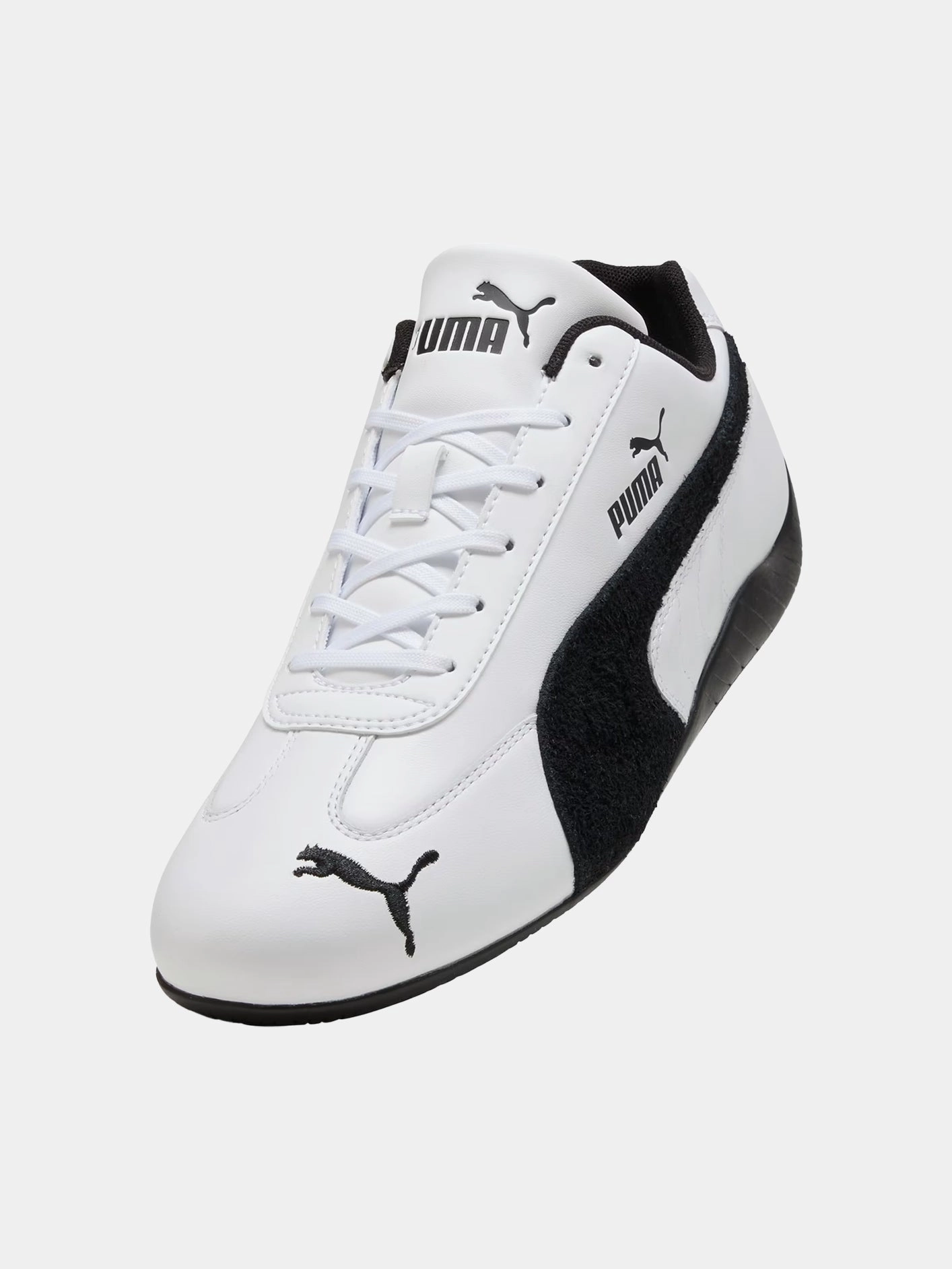 Speedcat Leather "White/Black" Travel Ready
