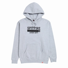 Spitfire Arson Dept. Hoodie - Grey Heather/Black Print Makeup Removers Skin Care