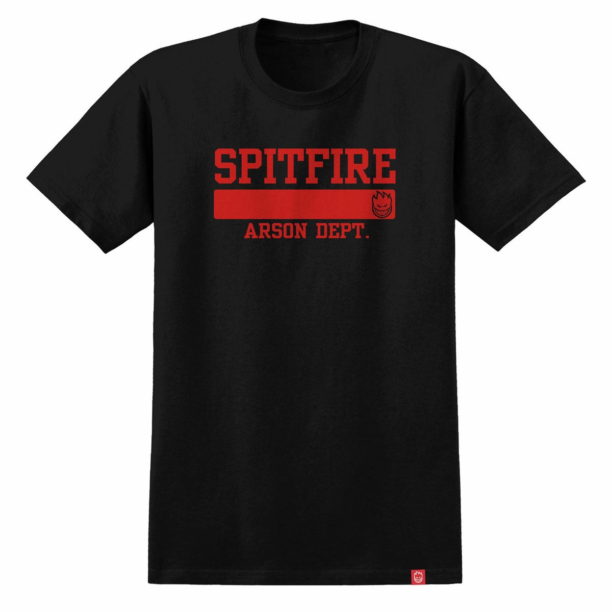 Spitfire Arson Dept. T-Shirt - Black/Red Print Tires Customizable