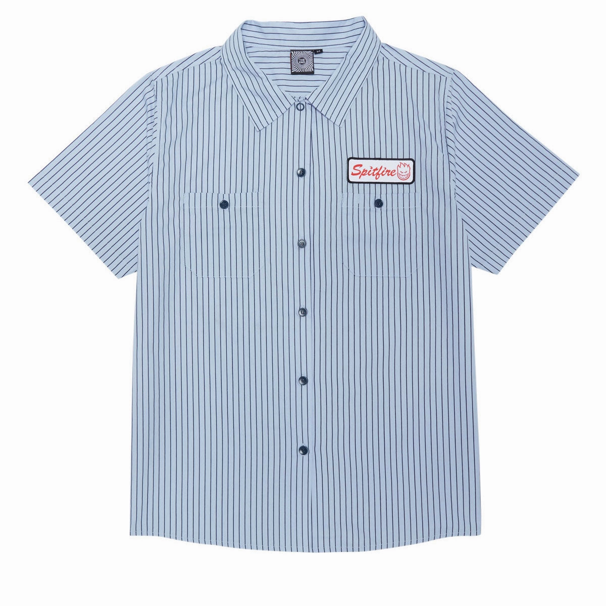 Spitfire Chrome Venom Shirt - Light Blue/Navy Stripe Janitorial Supplies Tops