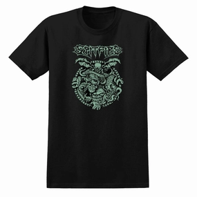 Spitfire Demon Gate Glow T-Shirt - Black Makeup Removers ATV Parts