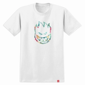 Spitfire Floral Bighead T-Shirt - White/Multi Color Pots CDs