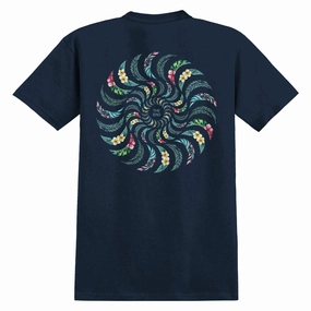 Spitfire Floral Classic T-Shirt - True Navy/Multi Color Shampoo Medical Supplies