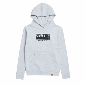 Spitfire Youth Arson Dept. Hoodie - Grey Heather/Black Print Vegan Stationery